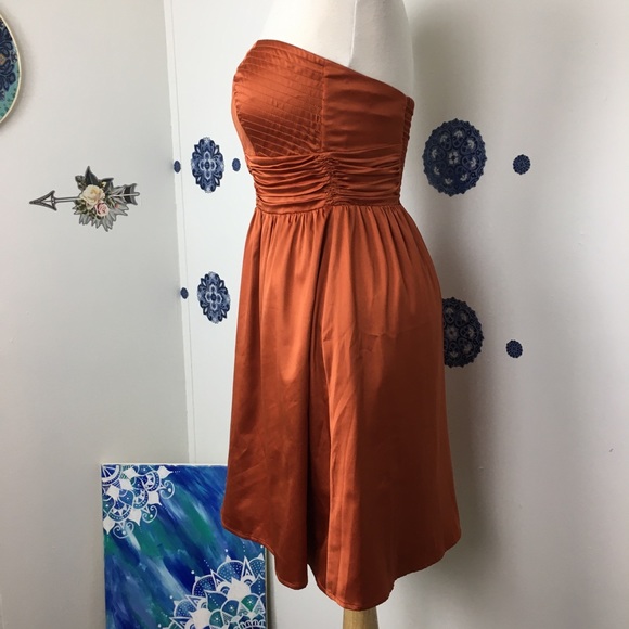 NWT The Limited strapless fall spiced pumpkin formal party dress size 0 - Picture 5 of 9